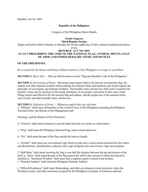 republic act 8491